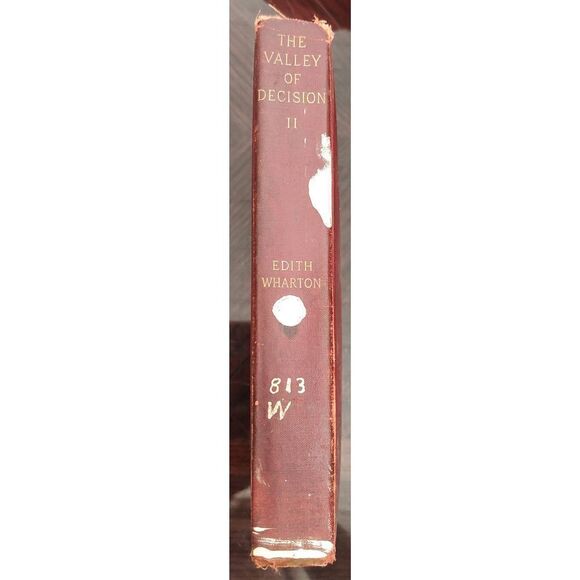 THE VALLEY OF DECISION II by Edith Wharton 1902. Previous library book w marking - Picture 2 of 12